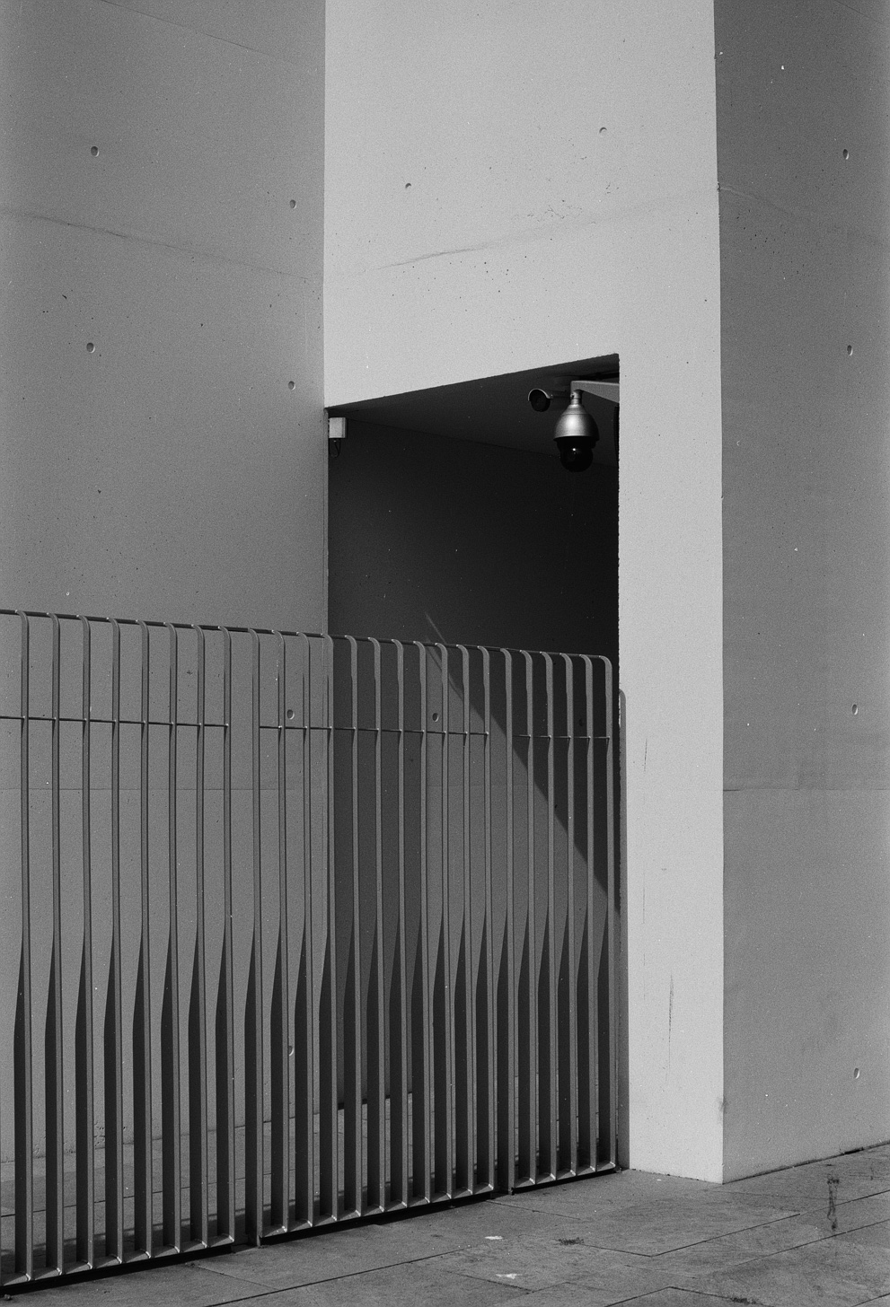Guard portal of the German Chancellery in Berlin. Shot on Kodak Tmax 100.
